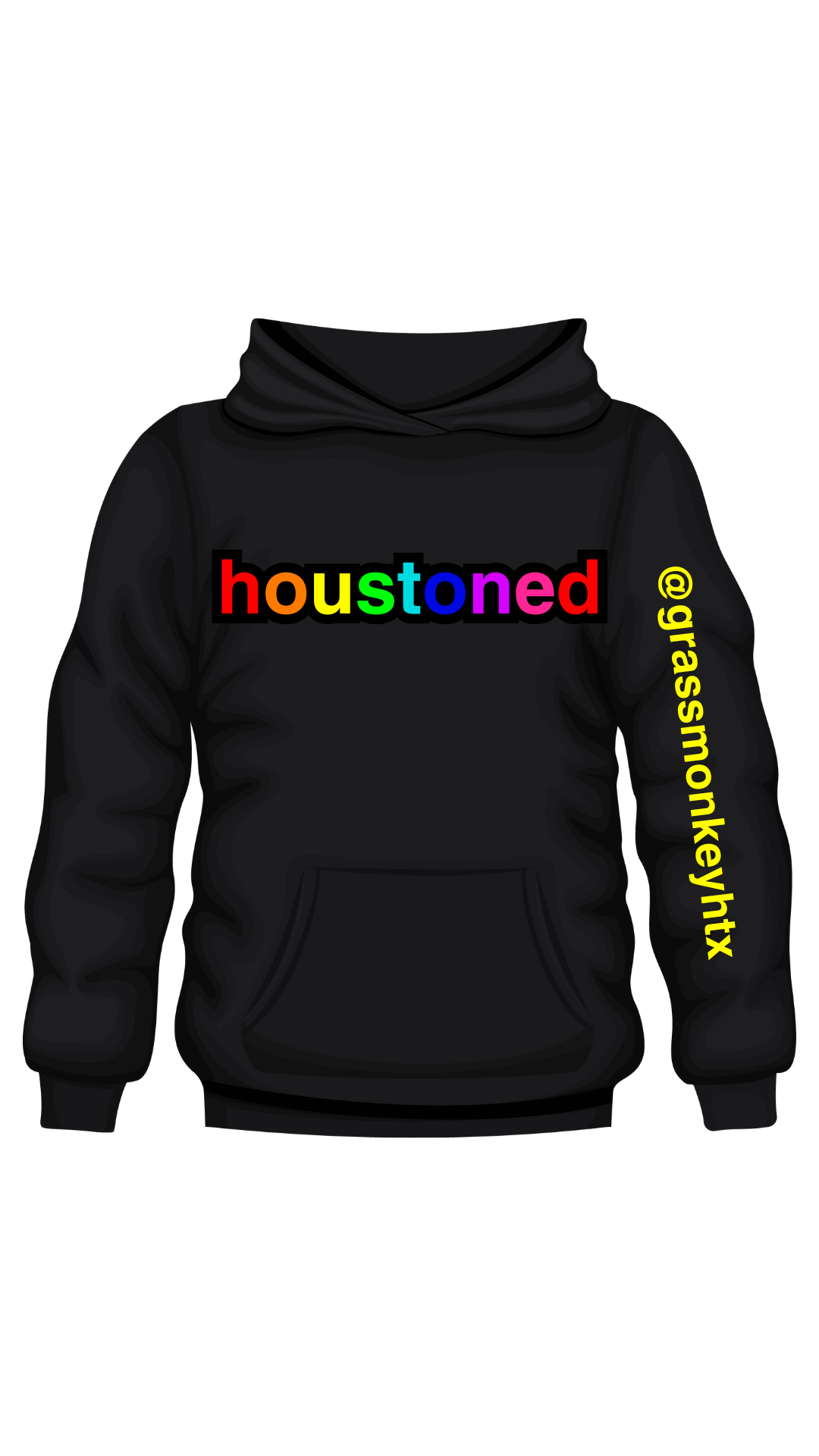 Black and rainbow outlet hoodie