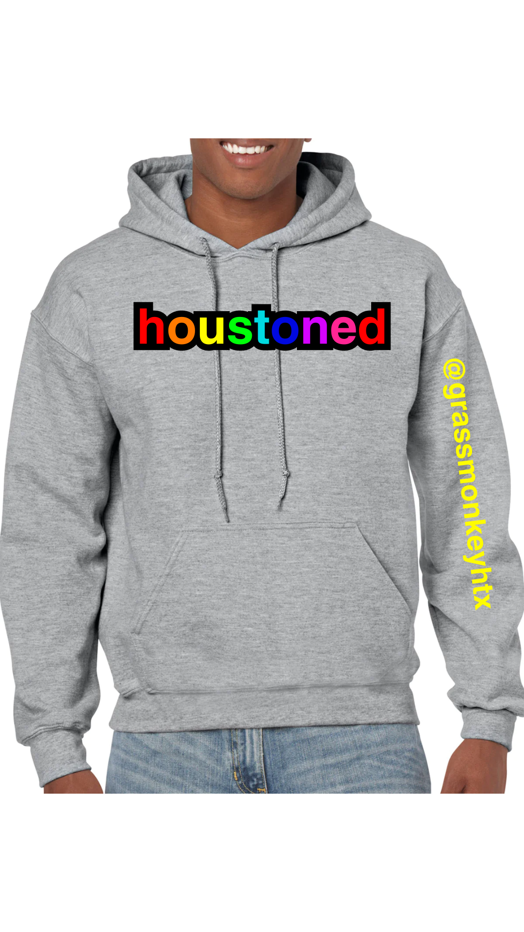 Gray rainbow hoodie