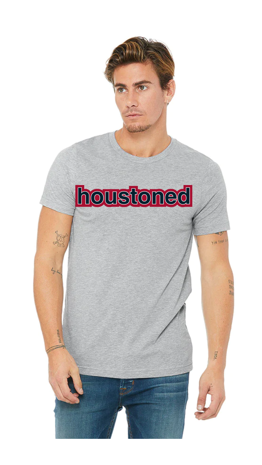 Houston football grey tee