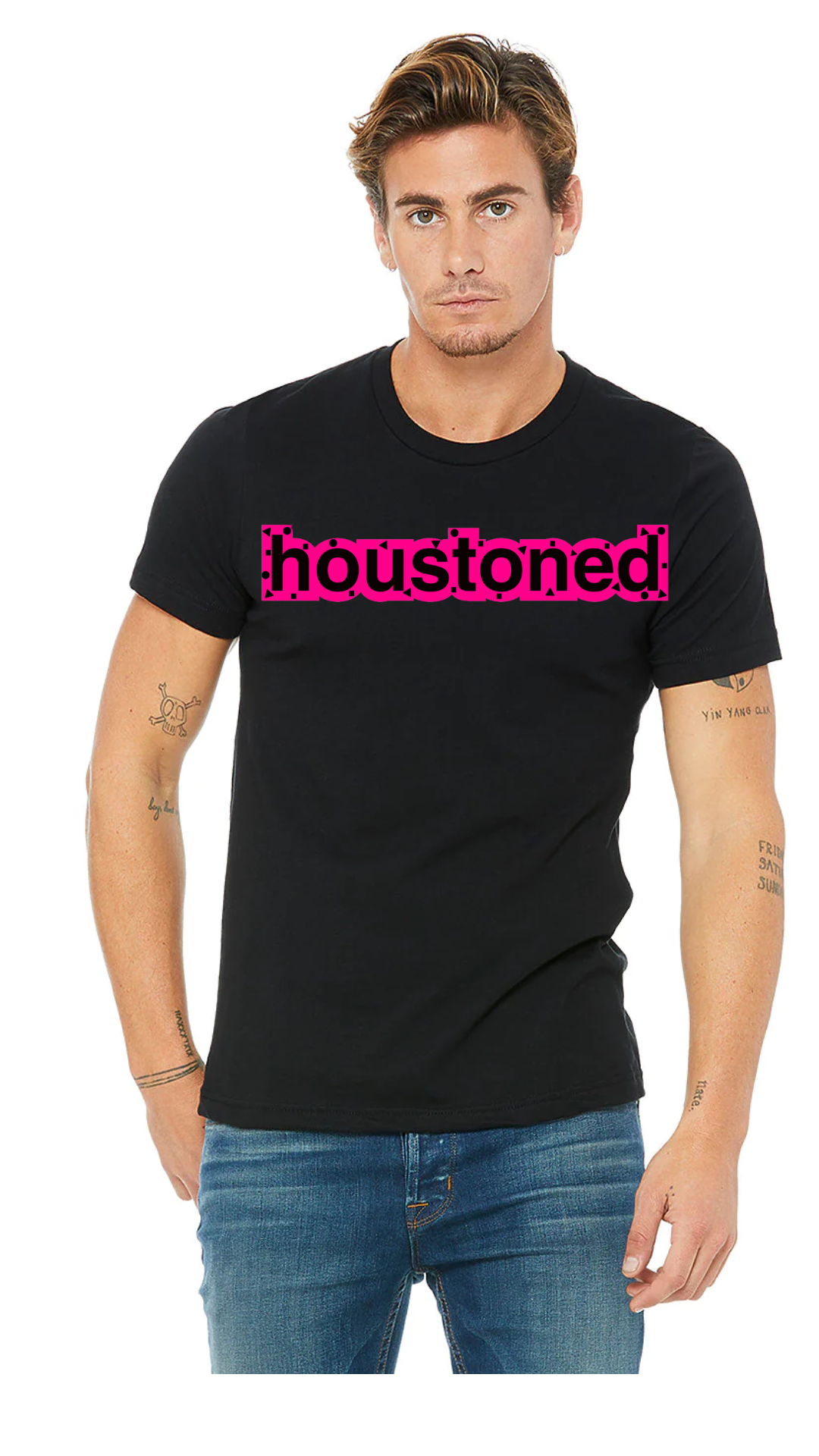 Haute pink black tee