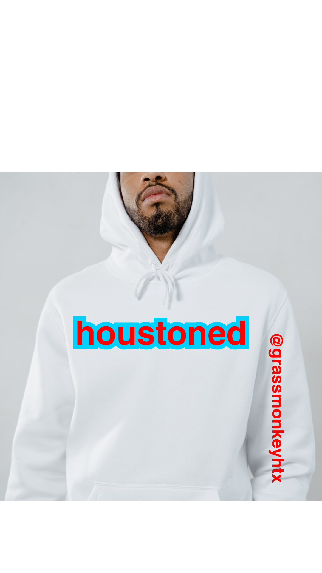 White throwback football alt. hoodie