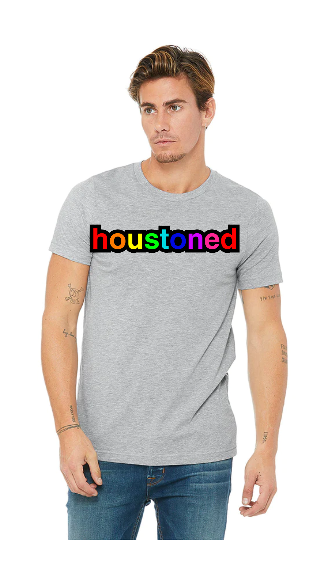 Rainbow grey tee shirt