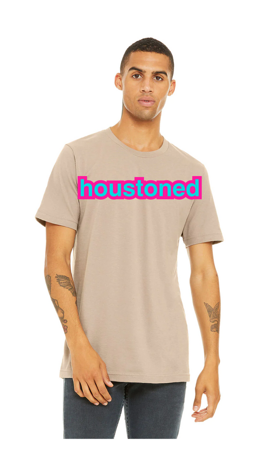 Haute pink and blue tan tee