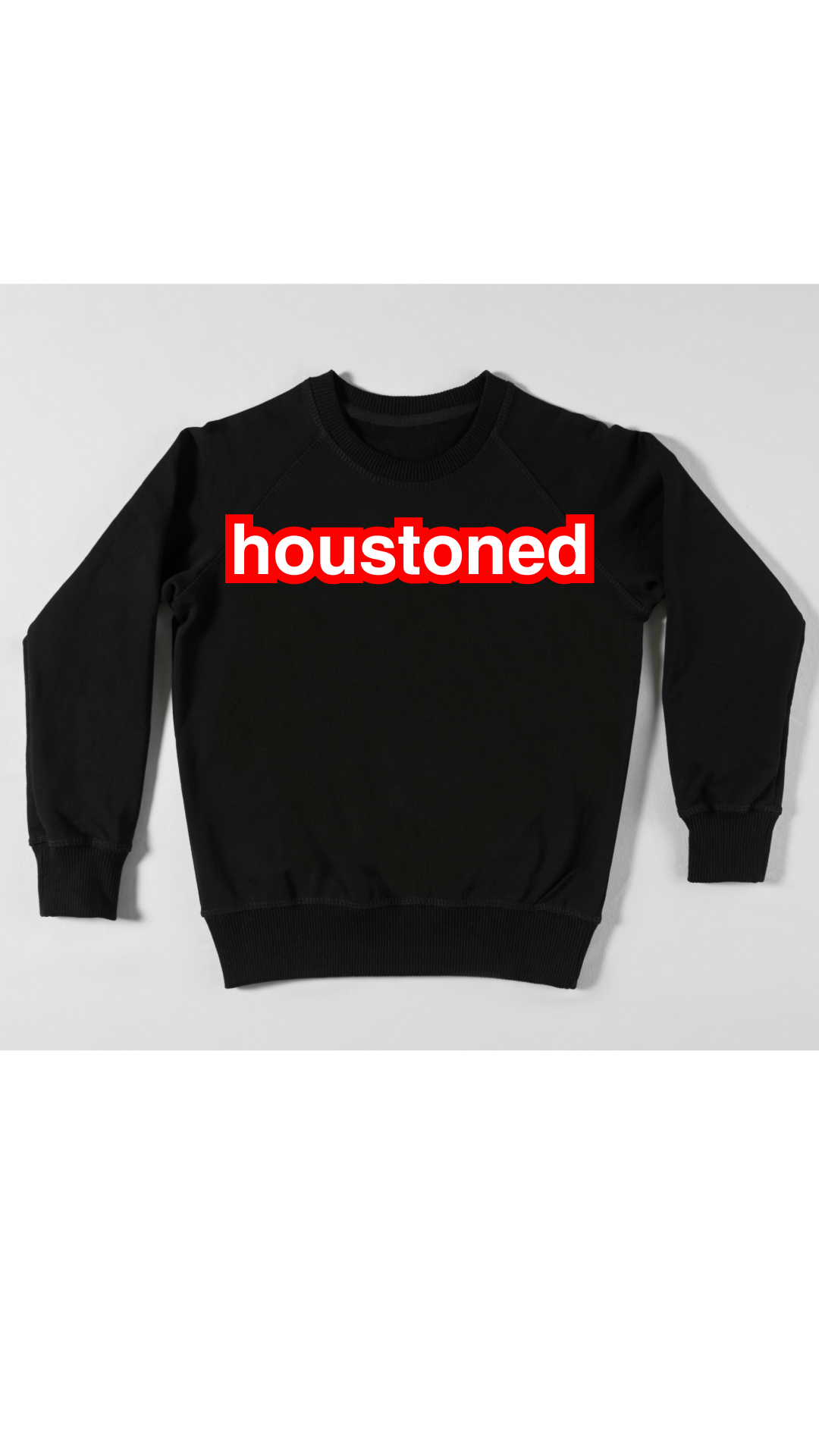 Blk Sweater w/ White and Red lettering