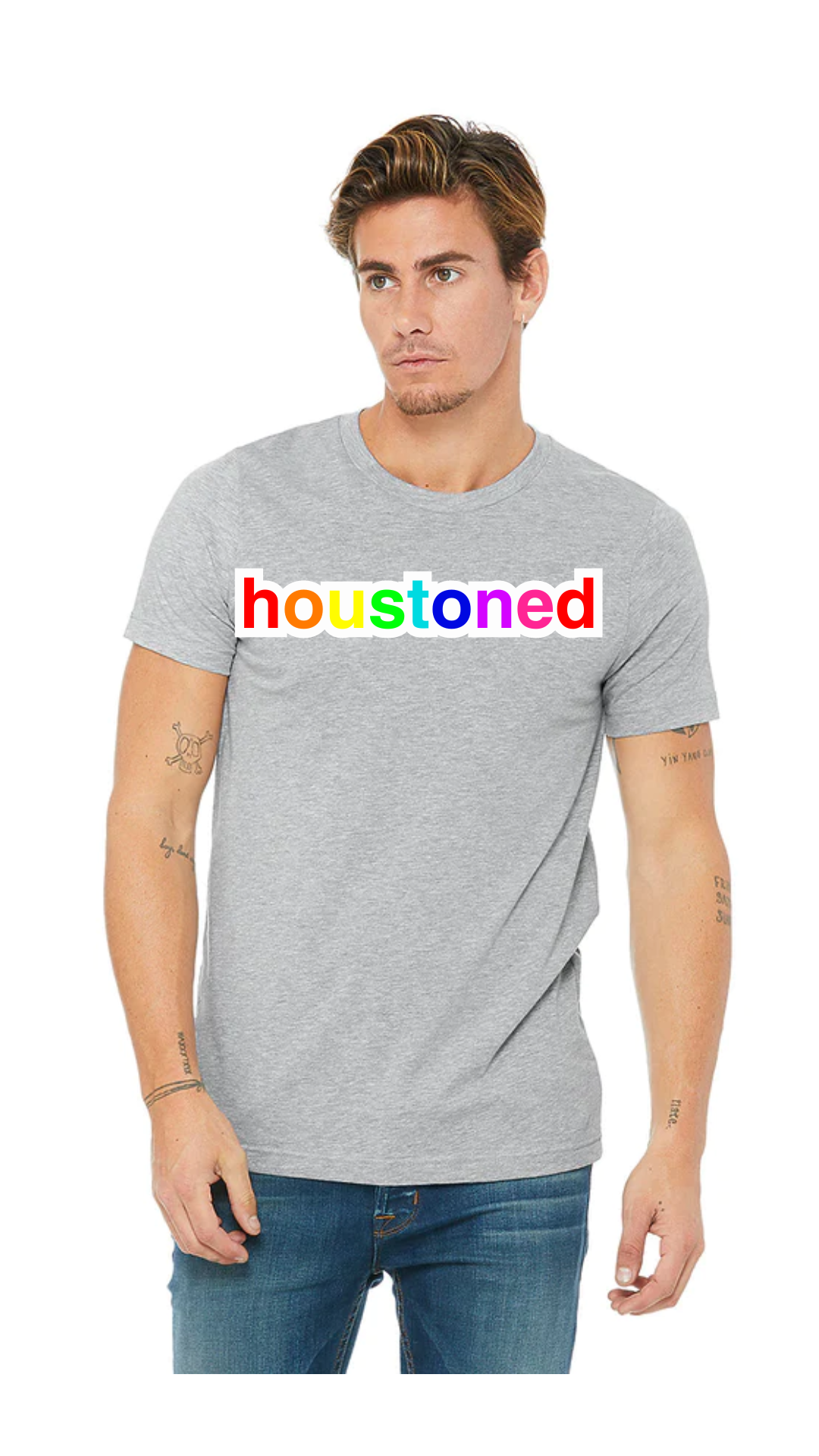 Rainbow alt grey tee