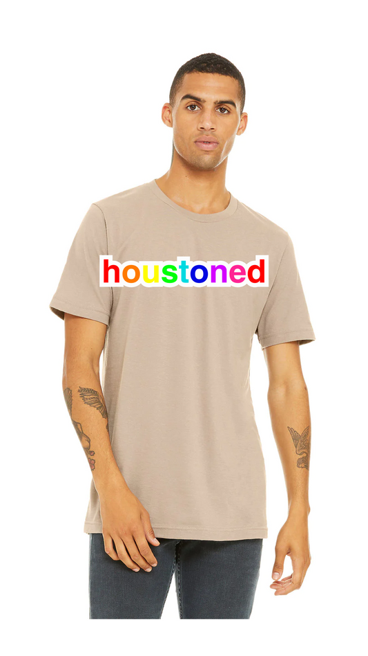 Rainbow alt tan tee