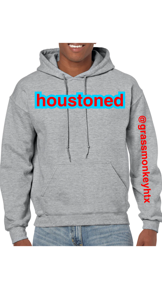 Gray throwback football hoodie